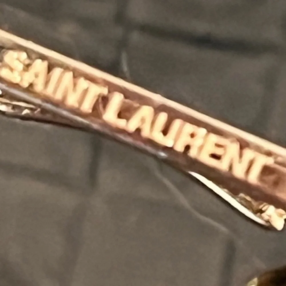 New Authentic SAINT LAURENT luxury designer pilot aviator fur shield sunglasses